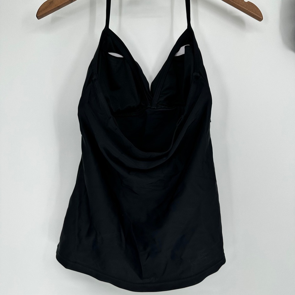 Hapari Black Twist Front Halter Tankini Top and High Waist Bottom Set M 8-10 - Picture 3 of 9